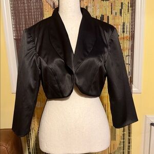 White House Black Market Black Satin Blazer